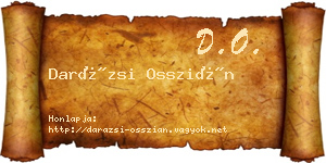 Darázsi Osszián névjegykártya